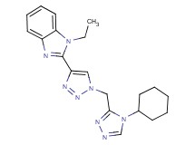 2-{1-[(4-cyclohexyl-4H-1,2,4-triazol-3-yl)methyl]-1H-1,2,3-triazol-4-yl}-1-ethyl-1H-benzimidazole