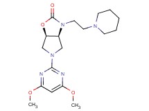 (3aS*,6aR*)-5-(4,6-dimethoxy-2-pyrimidinyl)-3-[2-(1-piperidinyl)ethyl]hexahydro-2H-pyrrolo[3,4-d][1,3]oxazol-2-one