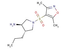 (3R*,4S*)-1-[(3,5-dimethylisoxazol-4-yl)sulfonyl]-4-propylpyrrolidin-3-amine