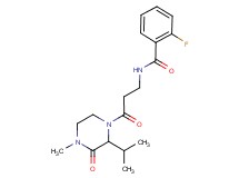 2-fluoro-N-[3-(2-isopropyl-4-methyl-3-oxo-1-piperazinyl)-3-oxopropyl]benzamide