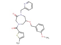6-[(3-methoxybenzyl)oxy]-4-[(5-methyl-2-thienyl)carbonyl]-1-(2-pyridinylmethyl)-1,4-diazepan-2-one