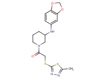 N-1,3-benzodioxol-5-yl-1-{[(5-methyl-1,3,4-thiadiazol-2-yl)thio]acetyl}-3-piperidinamine