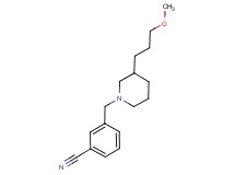 3-{[3-(3-methoxypropyl)piperidin-1-yl]methyl}benzonitrile
