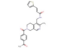 (2E)-N-{[7-(4-acetylbenzoyl)-3-methyl-5,6,7,8-tetrahydro-2,7-naphthyridin-4-yl]methyl}-3-(2-thienyl)acrylamide