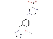 4-[4-methoxy-3-(1H-1,2,4-triazol-1-ylmethyl)benzyl]piperazine-2-carboxylic acid