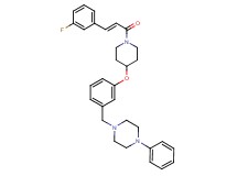 1-[3-({1-[(2E)-3-(3-fluorophenyl)-2-propenoyl]-4-piperidinyl}oxy)benzyl]-4-phenylpiperazine
