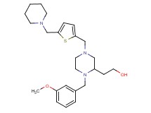 2-(1-(3-methoxybenzyl)-4-{[5-(1-piperidinylmethyl)-2-thienyl]methyl}-2-piperazinyl)ethanol