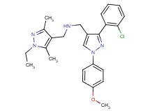 1-[3-(2-chlorophenyl)-1-(4-methoxyphenyl)-1H-pyrazol-4-yl]-N-[(1-ethyl-3,5-dimethyl-1H-pyrazol-4-yl)methyl]methanamine