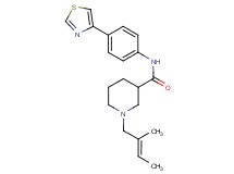 1-[(2E)-2-methyl-2-buten-1-yl]-N-[4-(1,3-thiazol-4-yl)phenyl]-3-piperidinecarboxamide