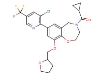 7-[3-chloro-5-(trifluoromethyl)-2-pyridinyl]-4-(cyclopropylcarbonyl)-9-(tetrahydro-2-furanylmethoxy)-2,3,4,5-tetrahydro-1,4-benzoxazepine