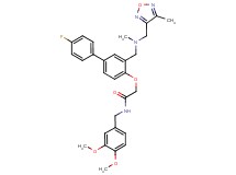N-(3,4-dimethoxybenzyl)-2-{[4'-fluoro-3-({methyl[(4-methyl-1,2,5-oxadiazol-3-yl)methyl]amino}methyl)-4-biphenylyl]oxy}acetamide