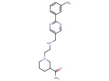 1-[2-({[2-(3-methylphenyl)pyrimidin-5-yl]methyl}amino)ethyl]piperidine-3-carboxamide