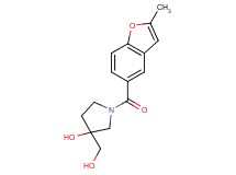 3-(hydroxymethyl)-1-[(2-methyl-1-benzofuran-5-yl)carbonyl]pyrrolidin-3-ol