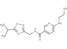 6-[(2-hydroxyethyl)amino]-N-[(5-isopropyl-1,2,4-oxadiazol-3-yl)methyl]nicotinamide