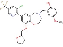 2-{[7-[3-chloro-5-(trifluoromethyl)-2-pyridinyl]-9-(tetrahydro-2-furanylmethoxy)-2,3-dihydro-1,4-benzoxazepin-4(5H)-yl]methyl}-4-methoxyphenol