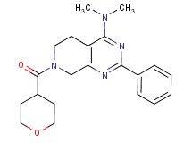 N,N-dimethyl-2-phenyl-7-(tetrahydro-2H-pyran-4-ylcarbonyl)-5,6,7,8-tetrahydropyrido[3,4-d]pyrimidin-4-amine