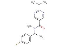 N-[1-(4-fluorophenyl)ethyl]-2-isopropyl-N-methylpyrimidine-5-carboxamide