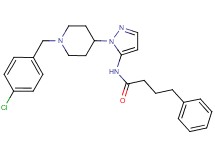 N-{1-[1-(4-chlorobenzyl)-4-piperidinyl]-1H-pyrazol-5-yl}-4-phenylbutanamide