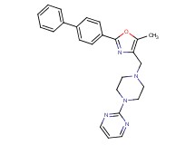 2-(4-{[2-(4-biphenylyl)-5-methyl-1,3-oxazol-4-yl]methyl}-1-piperazinyl)pyrimidine