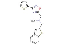 (1-benzothien-2-ylmethyl)methyl{[3-(2-thienyl)-1,2,4-oxadiazol-5-yl]methyl}amine