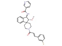 N-{(2R*,3R*)-1'-[(2E)-3-(3-fluorophenyl)-2-propenoyl]-2-hydroxy-2,3-dihydrospiro[indene-1,4'-piperidin]-3-yl}nicotinamide