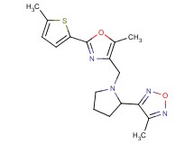 3-methyl-4-(1-{[5-methyl-2-(5-methyl-2-thienyl)-1,3-oxazol-4-yl]methyl}-2-pyrrolidinyl)-1,2,5-oxadiazole