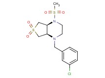 (4aS*,7aR*)-1-(3-chlorobenzyl)-4-(methylsulfonyl)octahydrothieno[3,4-b]pyrazine 6,6-dioxide
