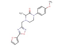 4-{[5-(2-furyl)-1,2,4-oxadiazol-3-yl]methyl}-1-(4-methoxyphenyl)-3-methyl-2-piperazinone
