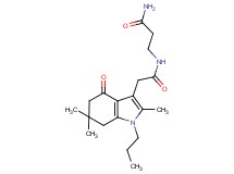 N~3~-[(2,6,6-trimethyl-4-oxo-1-propyl-4,5,6,7-tetrahydro-1H-indol-3-yl)acetyl]-beta-alaninamide