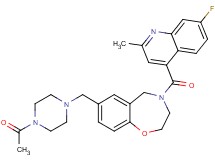 7-[(4-acetyl-1-piperazinyl)methyl]-4-[(7-fluoro-2-methyl-4-quinolinyl)carbonyl]-2,3,4,5-tetrahydro-1,4-benzoxazepine