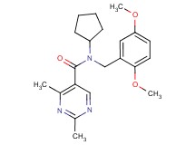 N-cyclopentyl-N-(2,5-dimethoxybenzyl)-2,4-dimethylpyrimidine-5-carboxamide