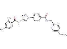 N-{1-[4-({[(5-ethyl-2-pyridinyl)methyl]amino}carbonyl)phenyl]-1H-pyrazol-4-yl}-2,4-dimethylbenzamide
