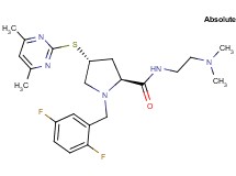 (4R)-1-(2,5-difluorobenzyl)-N-[2-(dimethylamino)ethyl]-4-[(4,6-dimethyl-2-pyrimidinyl)thio]-L-prolinamide