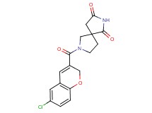 7-[(6-chloro-2H-chromen-3-yl)carbonyl]-2,7-diazaspiro[4.4]nonane-1,3-dione