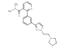 N,N-dimethyl-2-(3-{1-[2-(1-pyrrolidinyl)ethyl]-1H-pyrazol-3-yl}phenyl)nicotinamide