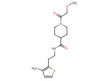 1-(methoxyacetyl)-N-[2-(3-methyl-2-thienyl)ethyl]-4-piperidinecarboxamide