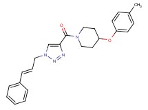 4-(4-methylphenoxy)-1-({1-[(2E)-3-phenyl-2-propen-1-yl]-1H-1,2,3-triazol-4-yl}carbonyl)piperidine