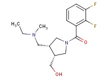 ((3R*,4R*)-1-(2,3-difluorobenzoyl)-4-{[ethyl(methyl)amino]methyl}pyrrolidin-3-yl)methanol