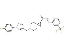 6-{[1-(4-fluorophenyl)-1H-pyrazol-4-yl]methyl}-N-[3-(trifluoromethyl)benzyl]-6-azaspiro[2.5]octane-1-carboxamide