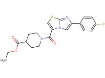 ethyl 1-{[6-(4-fluorophenyl)imidazo[2,1-b][1,3]thiazol-3-yl]carbonyl}-4-piperidinecarboxylate