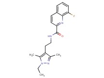 N-[2-(1-ethyl-3,5-dimethyl-1H-pyrazol-4-yl)ethyl]-8-fluoroquinoline-2-carboxamide