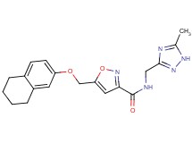 N-[(5-methyl-1H-1,2,4-triazol-3-yl)methyl]-5-[(5,6,7,8-tetrahydronaphthalen-2-yloxy)methyl]isoxazole-3-carboxamide