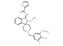 N-[(2R*,3R*)-1'-(3-chloro-4-hydroxy-5-methoxybenzyl)-2-methoxy-2,3-dihydrospiro[indene-1,4'-piperidin]-3-yl]-2-furamide