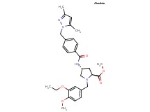 methyl (4R)-4-({4-[(3,5-dimethyl-1H-pyrazol-1-yl)methyl]benzoyl}amino)-1-(3-ethoxy-4-methoxybenzyl)-L-prolinate