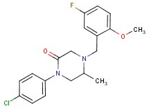 1-(4-chlorophenyl)-4-(5-fluoro-2-methoxybenzyl)-5-methyl-2-piperazinone