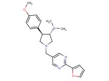 (3S*,4R*)-1-{[2-(2-furyl)-5-pyrimidinyl]methyl}-4-(4-methoxyphenyl)-N,N-dimethyl-3-pyrrolidinamine