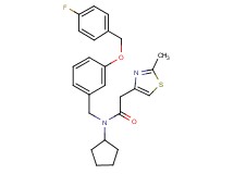 N-cyclopentyl-N-{3-[(4-fluorobenzyl)oxy]benzyl}-2-(2-methyl-1,3-thiazol-4-yl)acetamide