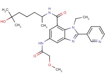 1-ethyl-N-(5-hydroxy-1,5-dimethylhexyl)-5-[(methoxyacetyl)amino]-2-(3-pyridinyl)-1H-benzimidazole-7-carboxamide