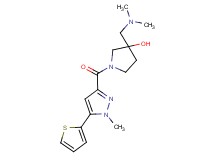 3-[(dimethylamino)methyl]-1-{[1-methyl-5-(2-thienyl)-1H-pyrazol-3-yl]carbonyl}-3-pyrrolidinol