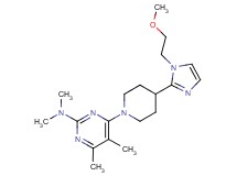 4-{4-[1-(2-methoxyethyl)-1H-imidazol-2-yl]-1-piperidinyl}-N,N,5,6-tetramethyl-2-pyrimidinamine